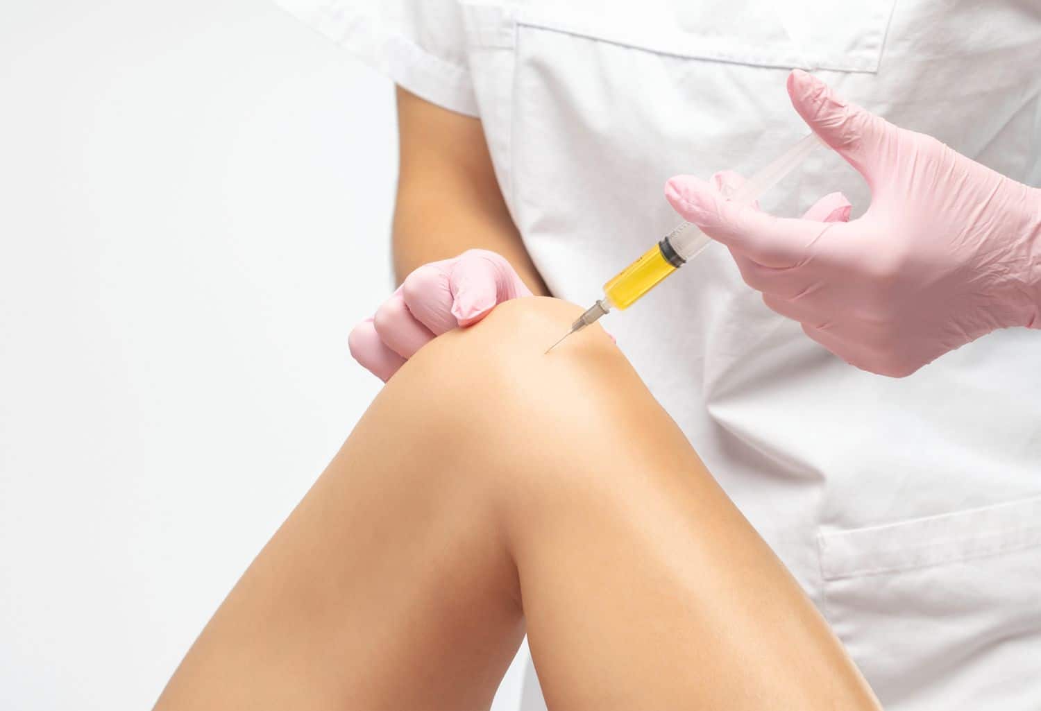 Treating knee pain with platelet-rich plasma injection.
